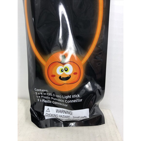 Glow Pumpkin Necklace Easy to Activate Glows for Hours - Picture 4 of 7